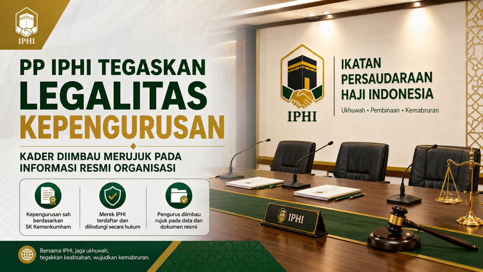 Pengurus Pusat IPHI Tegaskan Legalitas Kepengurusan, Minta Kader Tidak Terpengaruh Informasi Menyesatkan